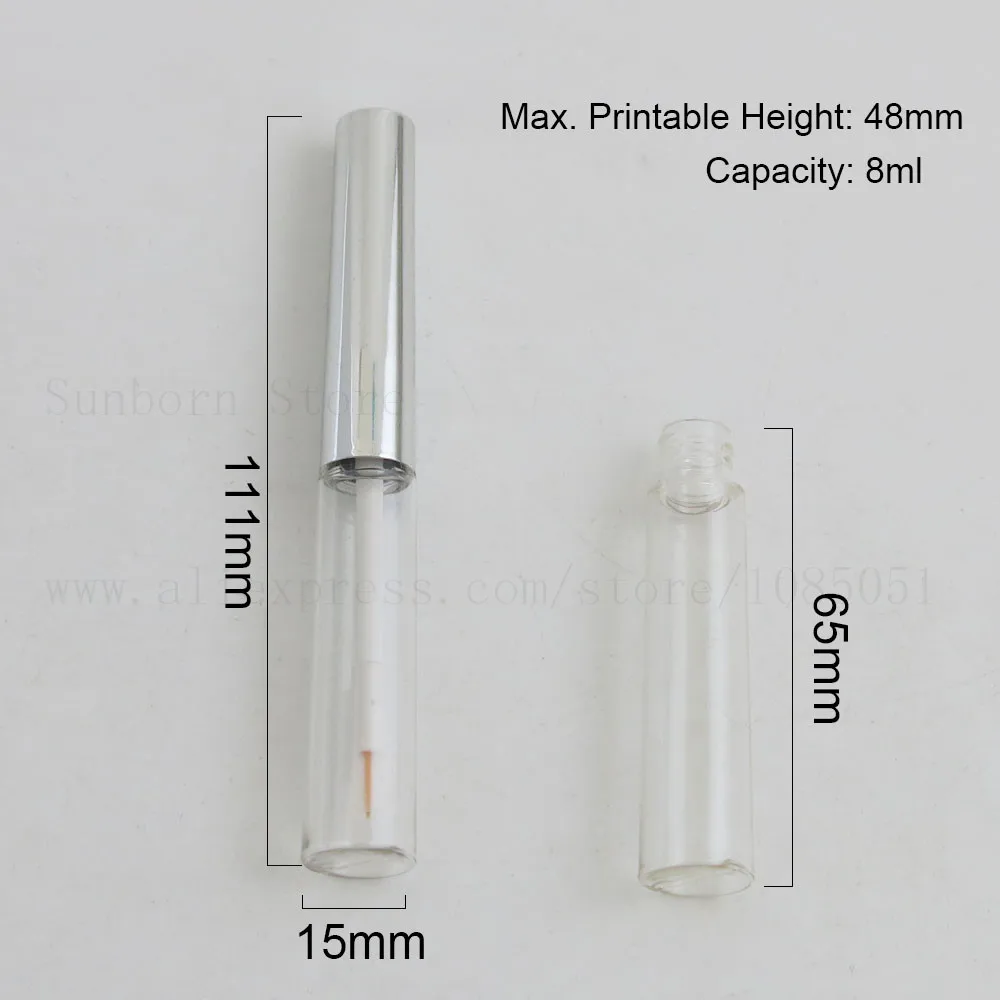 5 шт. 8 мл бутылка для блеска для губ пластиковая коробка Пустые контейнеры прозрачный блеск для губ трубка подводка для ресниц блеск для губ сплит-бутылки