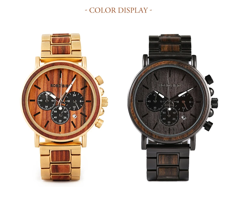 Wooden Watch Relogio Masculino Chronograph Watches