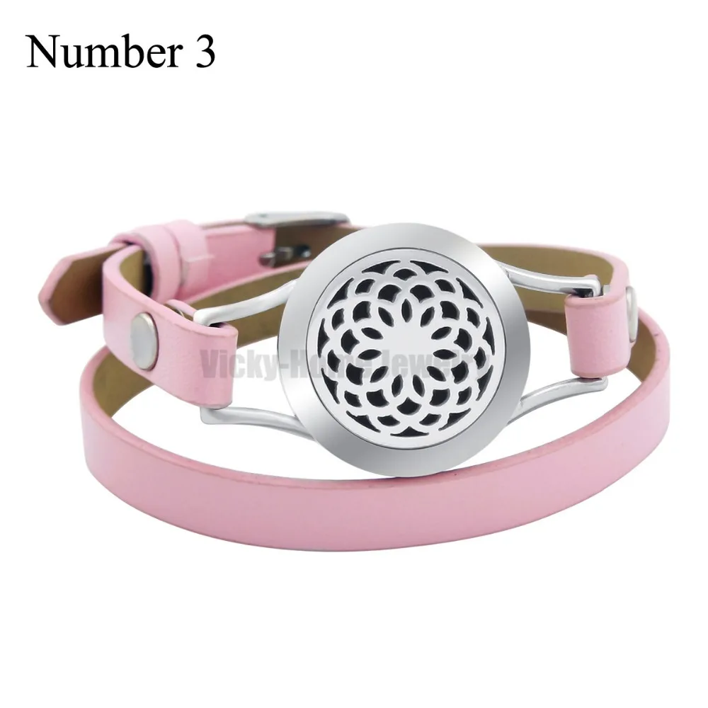ZP-BS041-21 Diffuser Leather Locket Bracelet 