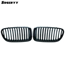 SUGERYY 1 Pair For BMW 5 Series F10 F18 2010-2015 Gloss Black M Color Front Kidney Car Grill Grille Bumper Car-styling