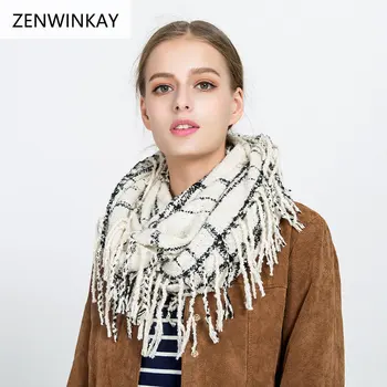 2018 Women Scarf Winter Autumn Cotton Warm Warp Pashmina Scarves Plaid Tassel Ring Luxury Brand Foulard Shawls 80 * 30cm
2018 Women Scarf Winter Autumn Cotton Warm Warp Pashmina Scarves Plaid Tassel Ring Luxury Brand Foulard Shawls 80 * 30cm