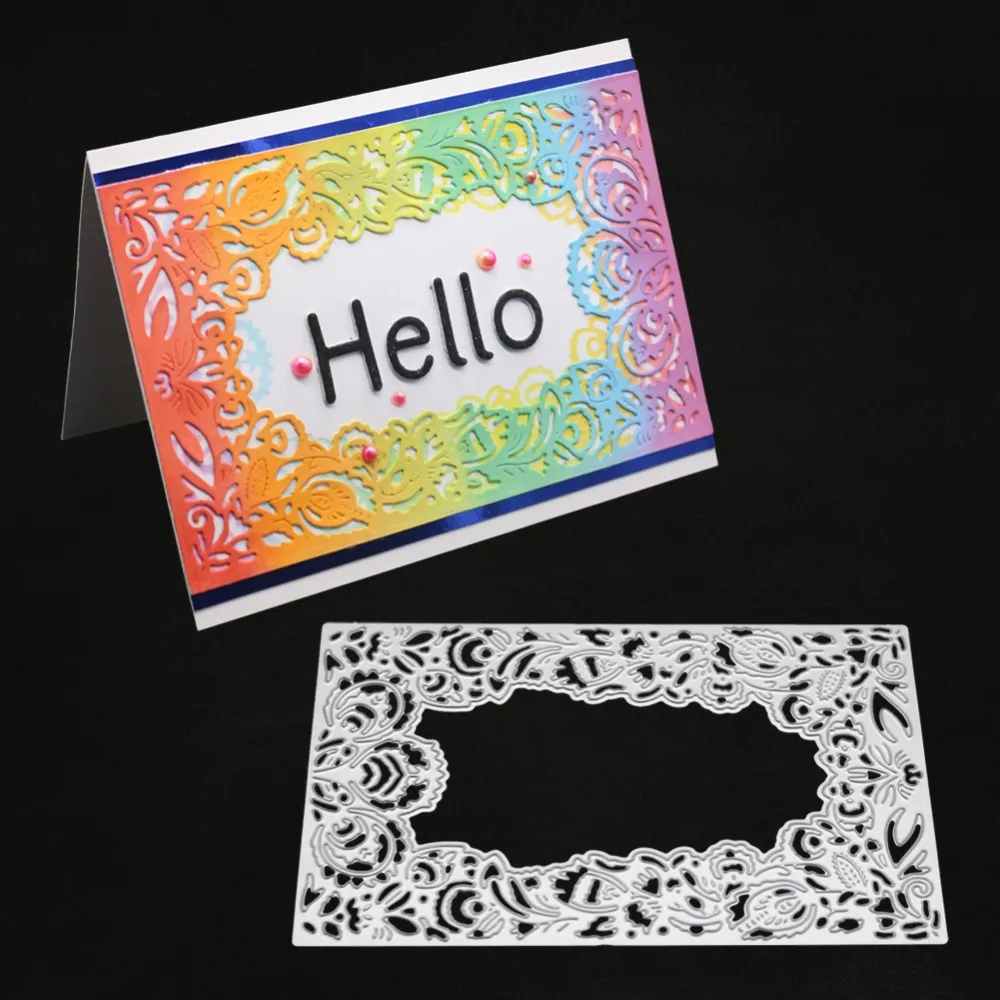 

Background Square Frame Metal Cutting Dies Stencils for DIY Troqueles De Corte De Metal Scrapbooking Decorative Embossing Making