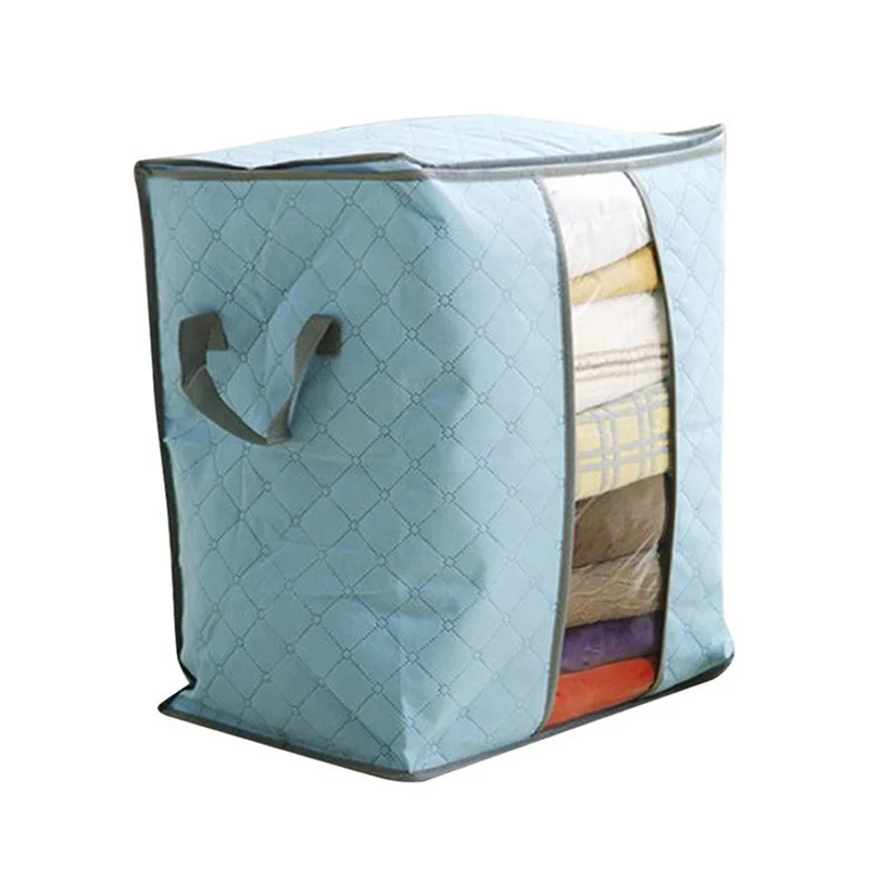 45*50*30 см 2 цвета Нетканая ткань складная сумка для хранения чехол для одежды ковер подушка шкаф для одеял хранение Домашний Органайзер