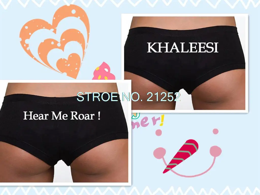 

Khaleesi OR Hear Me Roar Undies, Game of Thrones Inspired by Underwear Panties