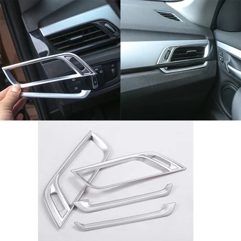 

4Pcs Matte ABS Chrome Side Air Conditioning Air Outlet Decorative Frame Trim For BMW X1 f48 2016-2019 Car Accessories