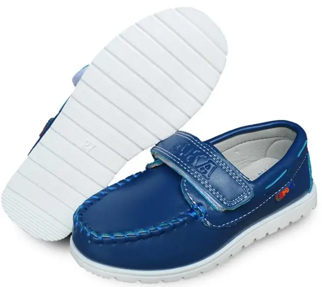 Новинка, 1 пара, модная кожаная обувь из искусственной кожи для мальчиков, ортопедическая АРКА, детские кроссовки, мягкая детская обувь - Цвет: Небесно-голубой