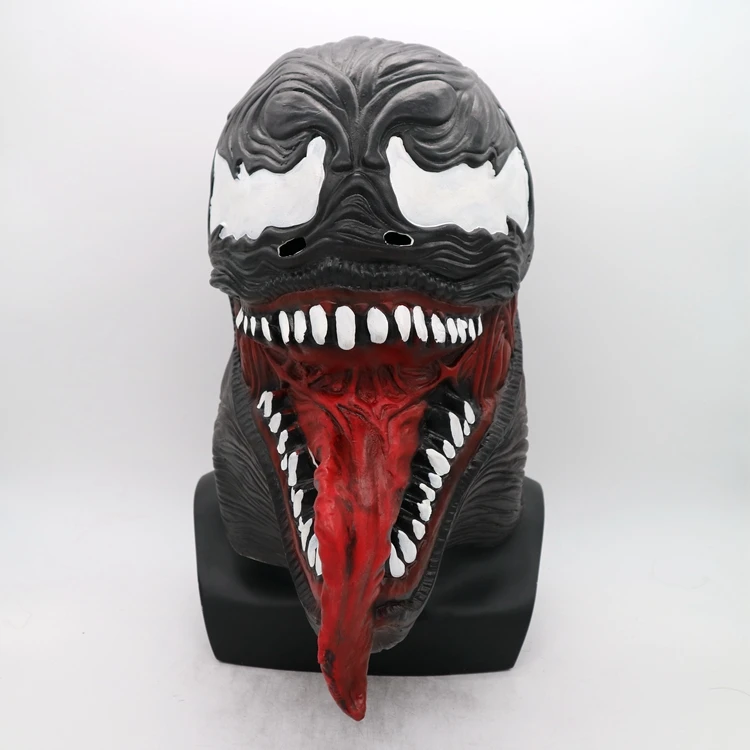 The Venom Cosplay Black Venom Mask Spider-Man Venomous Guardian Latex Mask Unisex Chrismas Halloween Purim Party Cosplay