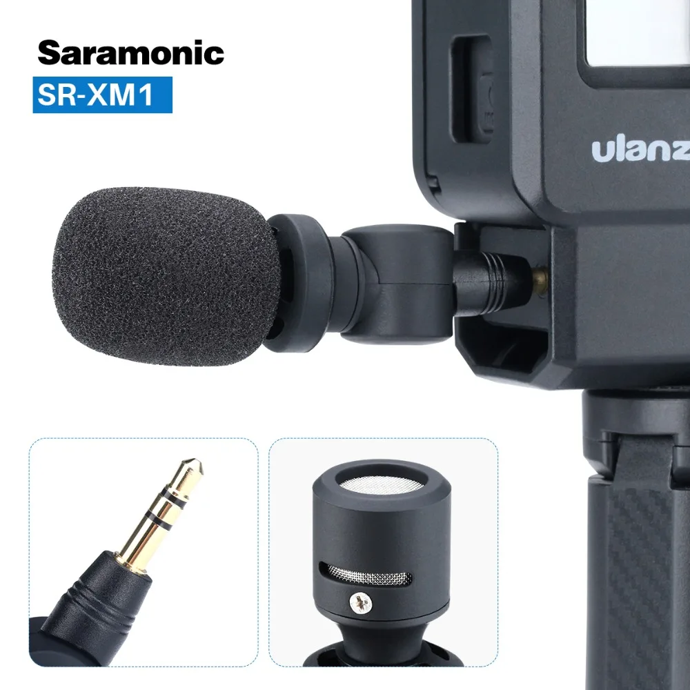 Saramonic SR XM1 Беспроводной видео микрофон для GoPro 7/6/5 3 5 мм интервью Vlog конденсаторный