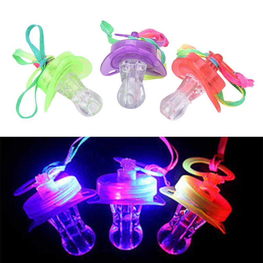1Pc Led Pacifier Whistle Promotion Shiny Nipple Party Festive Decoration Accessories | Спорт и развлечения
