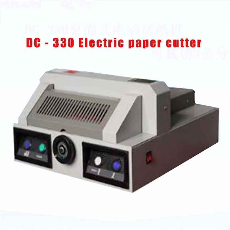 1 pc DC 330 electric paper cutting machine, 330 mm desktop paper cutter