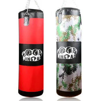 

100cm Red Empty Sandbag Training Fitness MMA Boxing Bag Hook Hanging Kickbox Fight Bag Sand Punching Bag Sandbag weight training