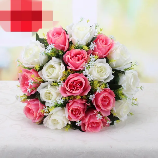 one Artificial Mint Green Rose Bounch Flower (18 heads/piece) Roses