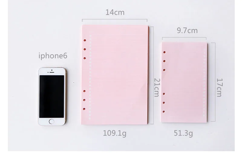 Однотонные спиральные стержни для Бумаги A5 a6 Dookibook Filofax 40 листов