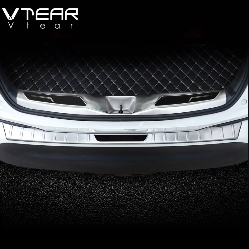 Vtear для Toyota CHR C-HR аксессуары задний багажник Защитная педаль бампер порога Накладка переоборудование экстерьера