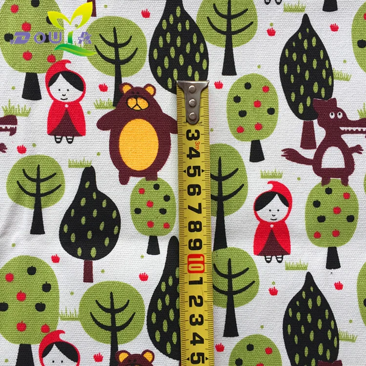 1 yards / cartoon trees lacoste printed canvas DIY handmade fabric canvas bag cloth curtain cloth sofa pillow 1 yards / cartoon trees lacoste printed canvas DIY handmade fabric canvas bag cloth curtain cloth sofa pillow