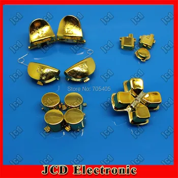 

Chrome Gold R1 L1 R2 L2 Full Buttons Kits Set For Playstation 4 PS4 Controller