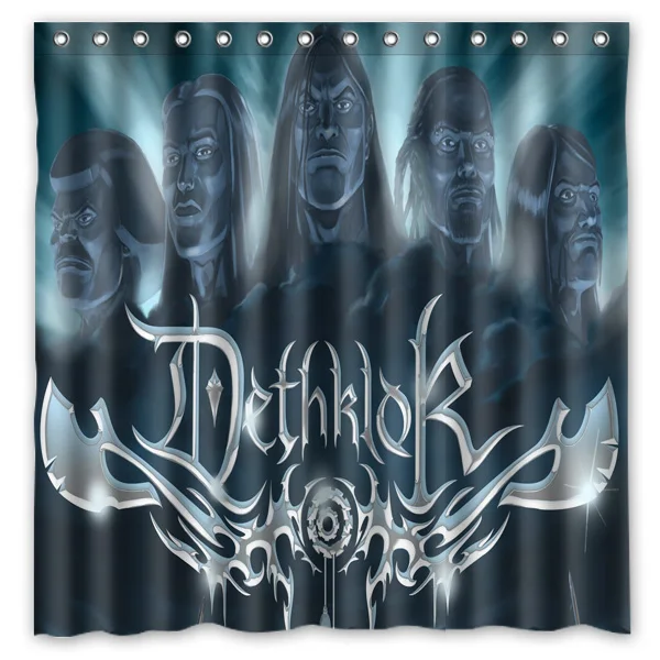 Горячая новинка 180x180 см Dethklok печать водонепроницаемая ткань Ванная комната