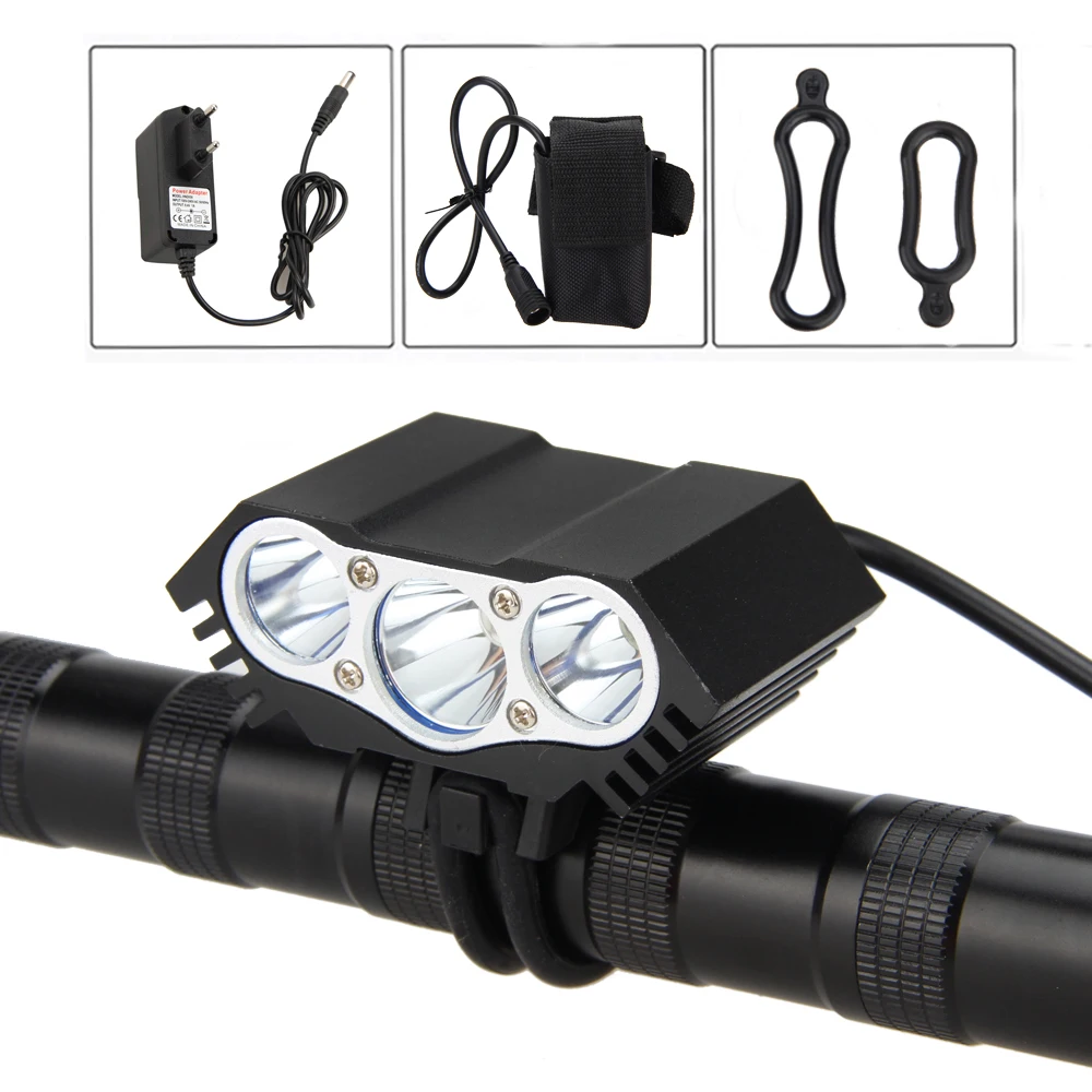 3x XM L T6 LED Bicycle Light Head front Bike Light Led Cycle Lamps +8
