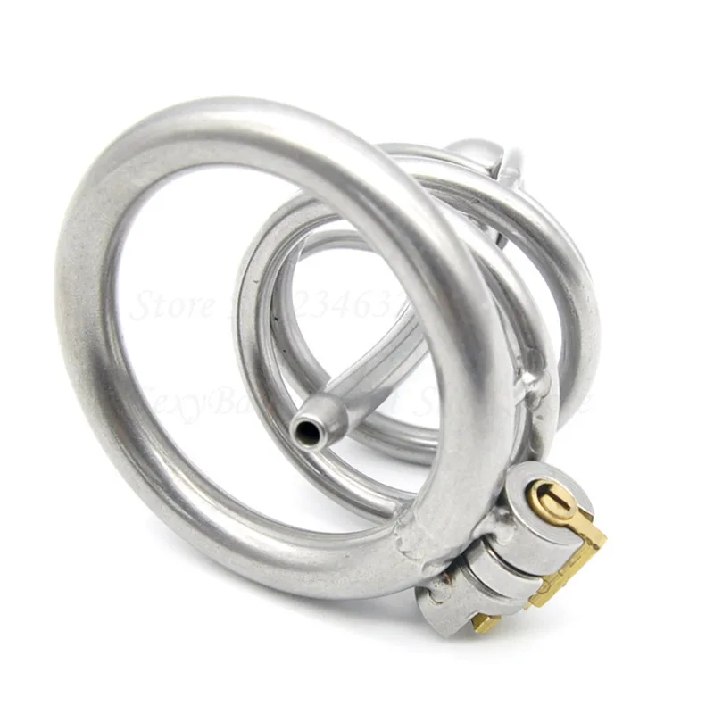 Male Chastity Device,Stainless Steel Cock Cage With Urethral Catheter Penis Ring,Penis Lock Adult Game Bondage Sex Toys For Men