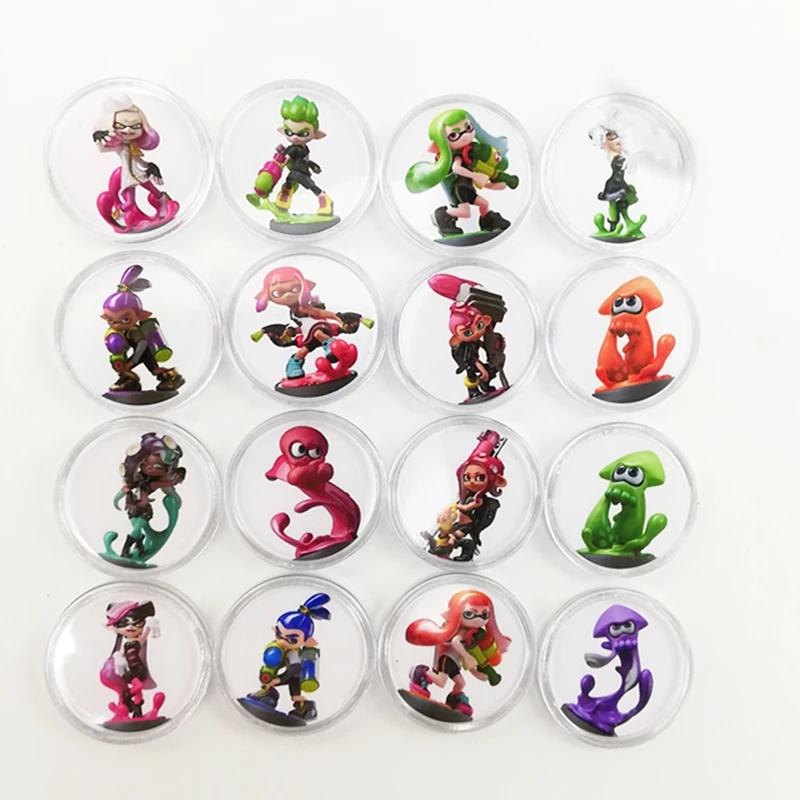 Набор данных Ntag215 полный набор 16 шт. Splatoon 2 NFC игровая карта Amiibo стикер печать Коллекционная монета карта бирка Быстрая - Цвет: 16pcs Splatoon 2