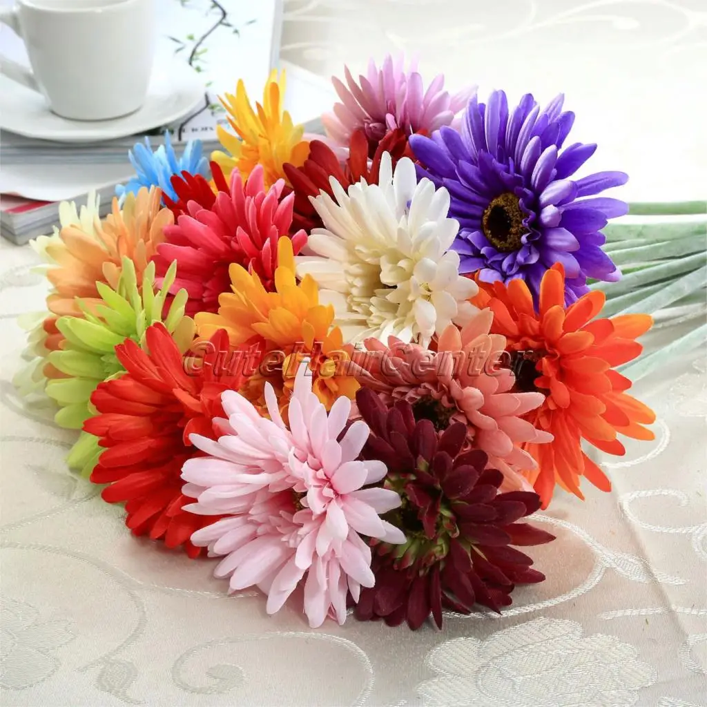 Buy 2016 New 5Pcs Silk Artificial Gerbera Daisy Flower Wedding Special Occasion