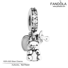 Детские Подвески к браслетам Подвесные приспособления для женщин браслет серебряные бусины 925 пробы для изготовления ювелирных изделий Berloque