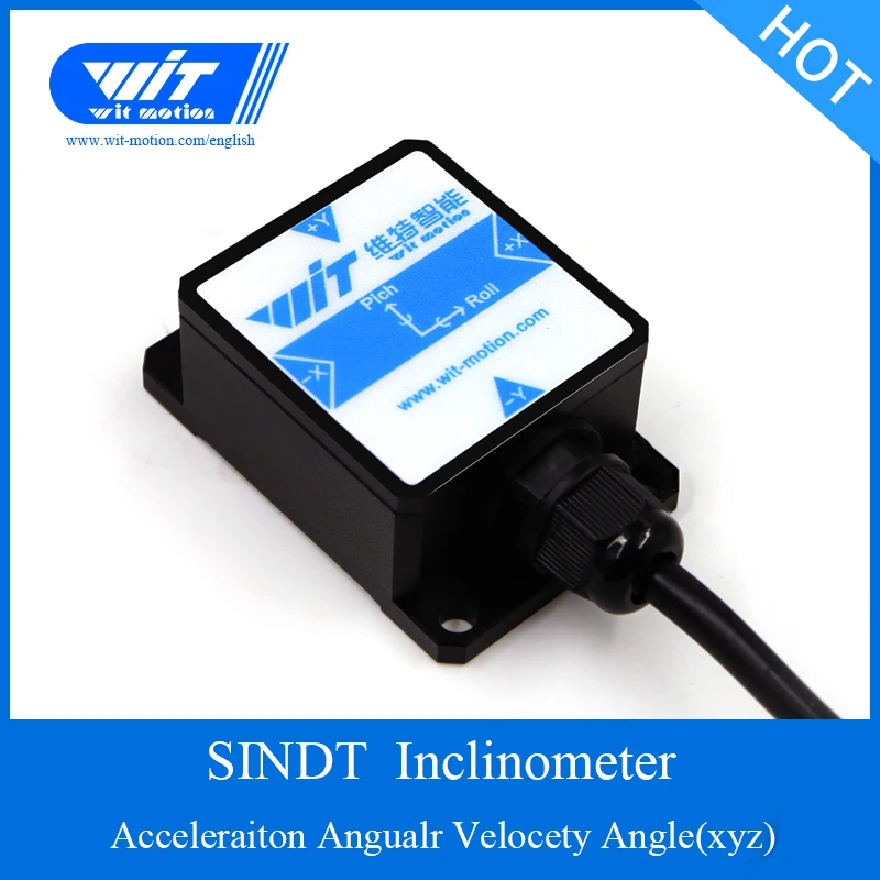 

SINDT IMU Gyro Sensor 2-axis Dgital Tilt Angle (Roll Pitch) Output Inclinometer IP67 Waterproof & Anti-vibration For Industry