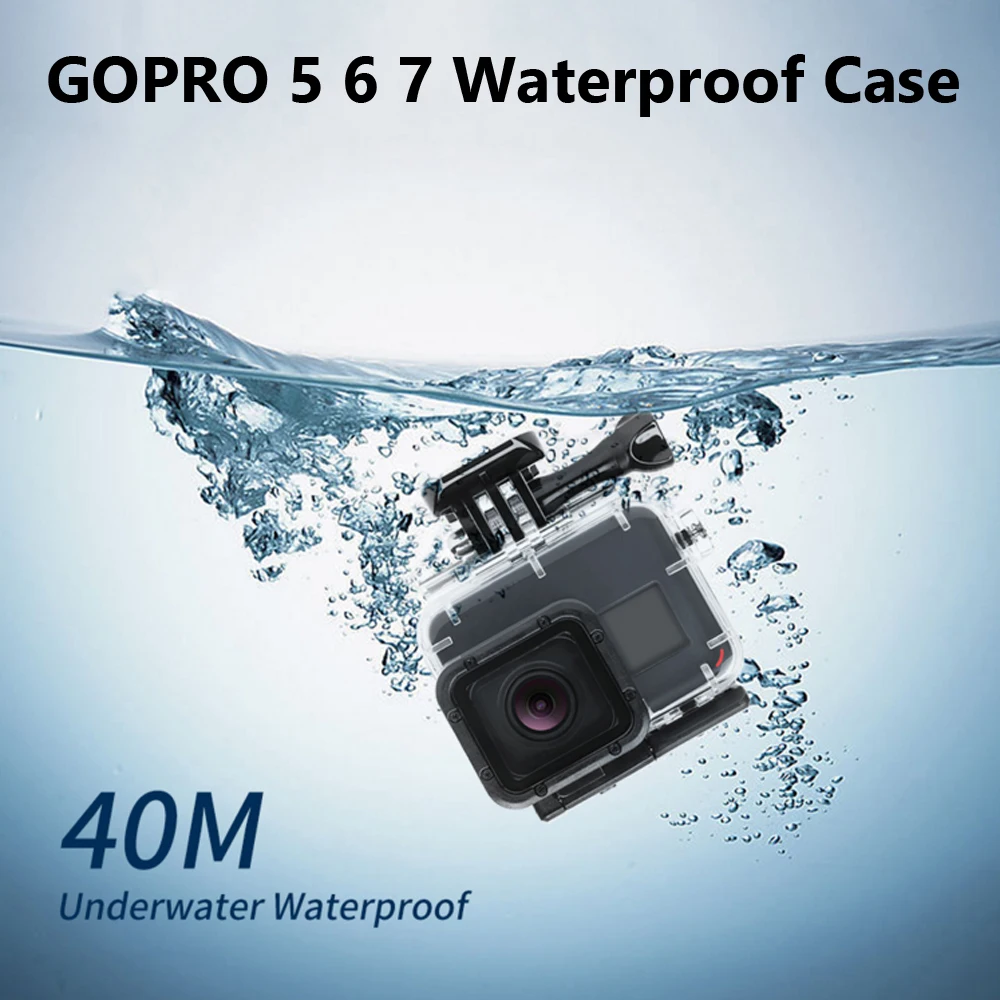 

SHOOT 40M Underwater Waterproof Case for GoPro Hero 7 5 6 Black Action Camera Protective Housing Case for Go Pro 7 6 5 Accessory