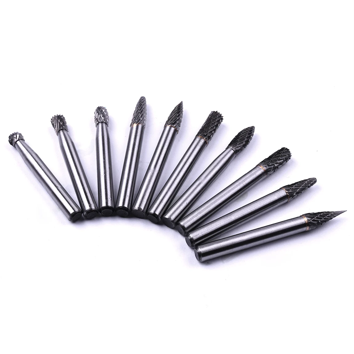 

1pc 6MM Tungsten Carbide HRC70 Solid Rotary Burrs Die Grinder Carving Cutter Bit