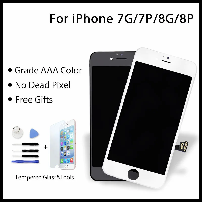 

1PCS LCD SCREEN For iPhone 7 7 Plus 8 8 Plus LCD Display Touch Screen Assembly Replacement Good 3D touch Free ship