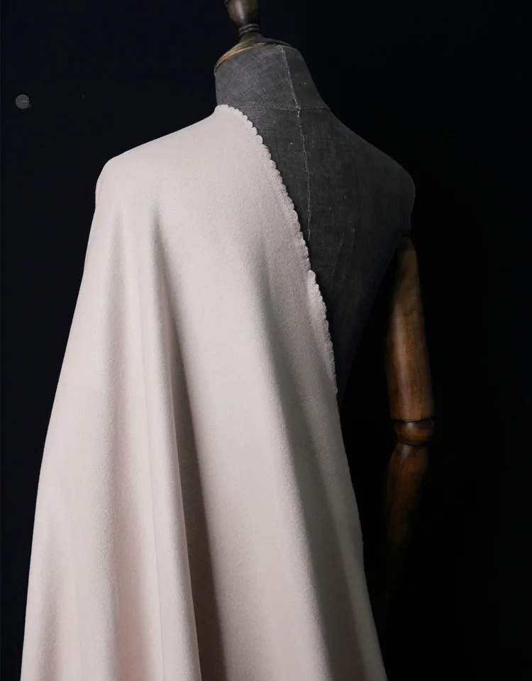 

[Milk white. Single-faced cashmere] 55% wool 45% cashmere thick short-sleeve cashmere fabric boutique large clothes cloth