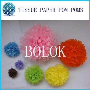 

30pcs 4" 6" 8"(10cm 15cm 20cm) Paper Pom Poms