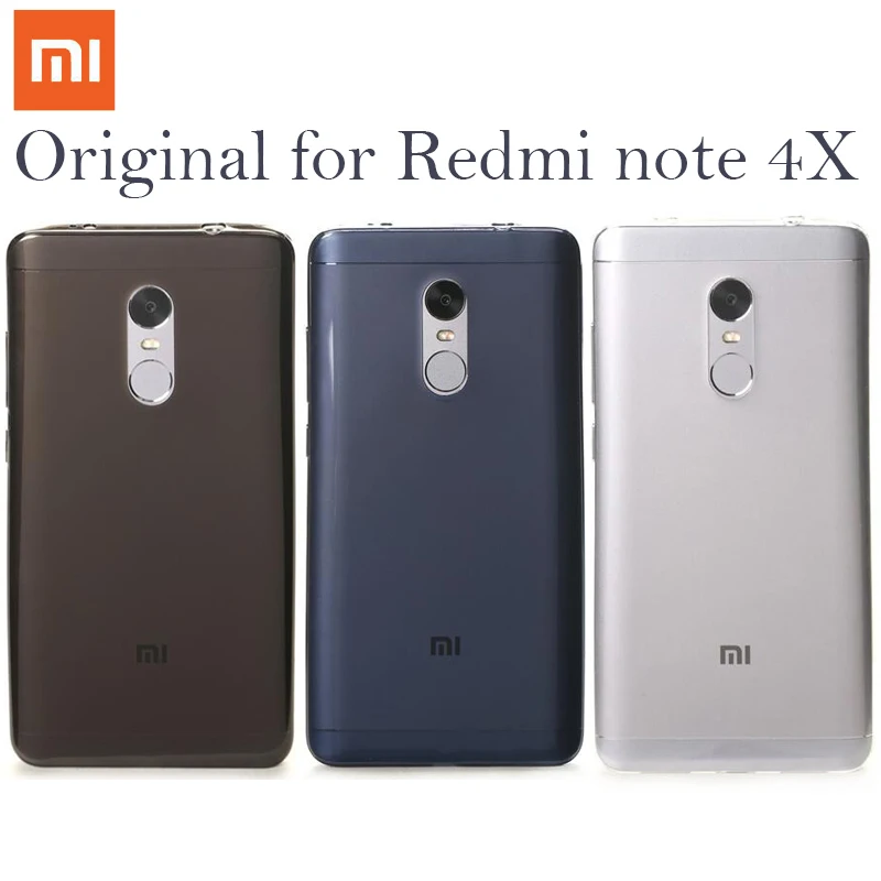 100% оригинальные чехлы для Xiaomi Redmi Note 4X ТПУ задняя крышка телефона hongmi note 4x Note4 x 4