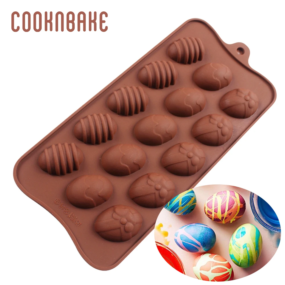 Cooknbake Silicone Chocolate Mold Easter Egg Ice Jelly Pudding Candy