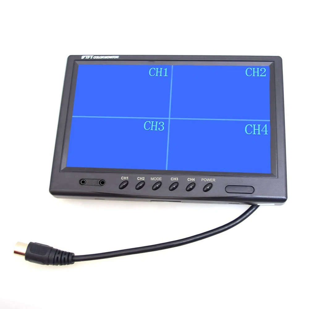 

2018 Auto Headrest Rearview Monitor Video Connectors 6 Mode Display 9 Inch Hd TFT LCD Car Monitor 4 Split Screen Remote Control