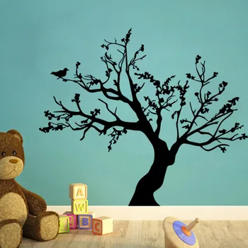 

birds large tree vinyl wall decal home decor living room black diy art mural removable branches wall stickers