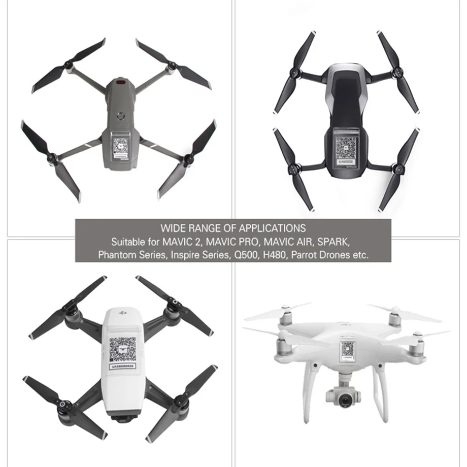 5 Pcs QR Code Phone Number Sticker Waterproof Anti-Lost Protective Cover Bag For DJI MAVIC 2 Phantom SPARK XIAOMI Parrot Drone-5