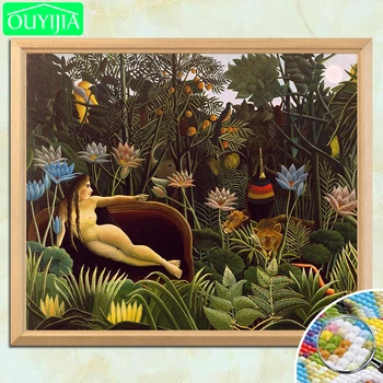 

Henri Rousseau Famous Painting "The Dream" 5D DIY Diamond Painting Full Square Diamond Embroidery Rhinestones Mosaic Picture