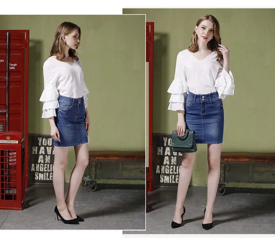 Дропшиппинг 2019 для женщин s короткие джинсовые юбки для женские юбки большого размера джинсовый бандаж юбка с летняя с высокой талией