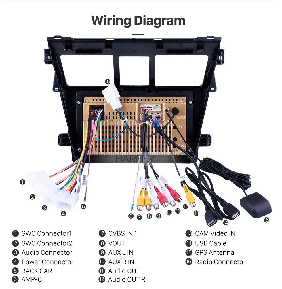 Excellent Harfey Android 8.1/7.1 9" 2Din Car Radio For2007-2009 2010 2011 2012 Toyota VIOS Head Unit WiFi Stereo GPS Multimedia Player 17