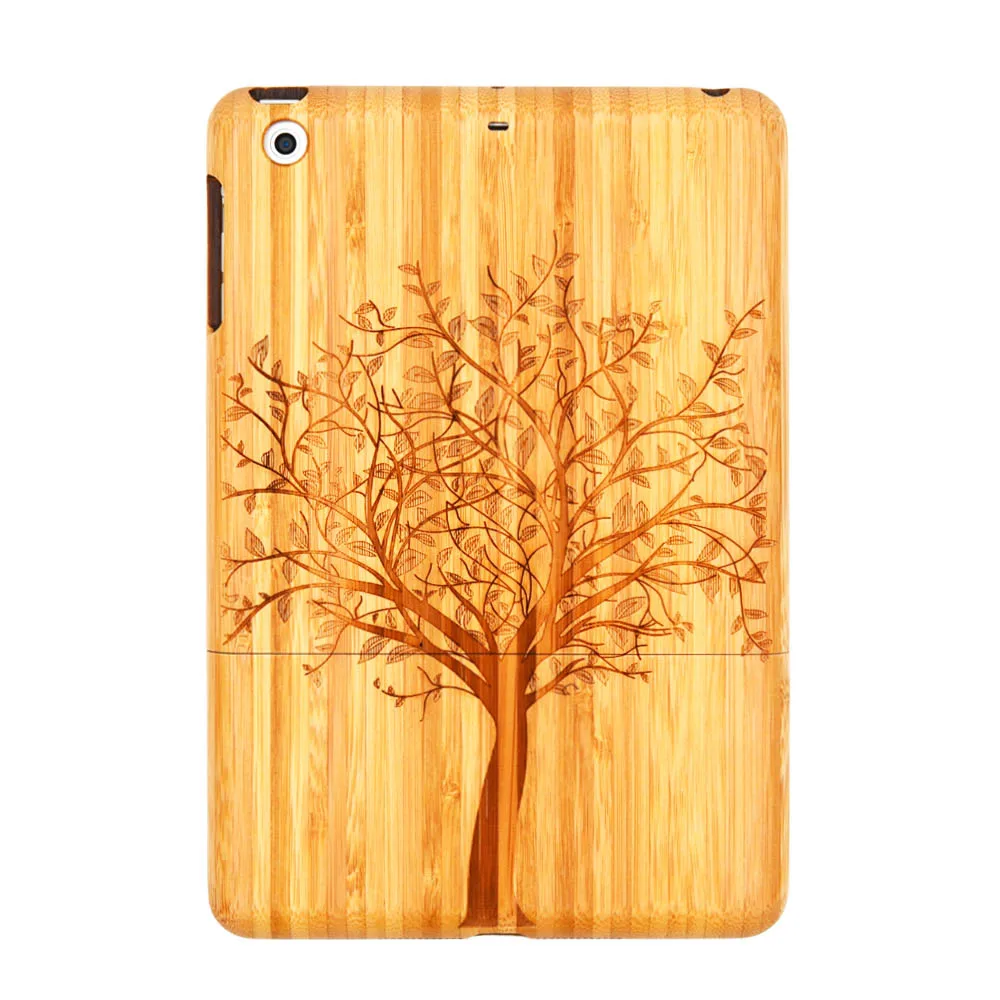 Techase для iPad Mini 3 Чехол Bamboo чехол противоударный В виде ракушки для Apple iPad мини 1 2 7.9 дюйм(ов) Чехлы для мангала для планшеты защитный - Цвет: Tree