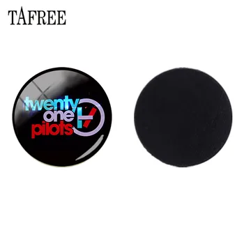 

TAFREE Twenty One Pilots Musical Note Glass Dome Beads Magnetic Sticker Fridge Magnet Decorative Jewelry Findings TO18