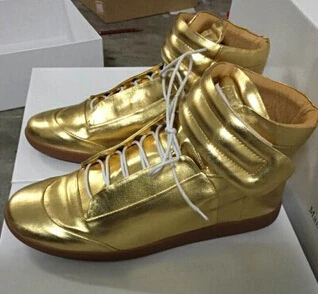 gold maison margiela shoes