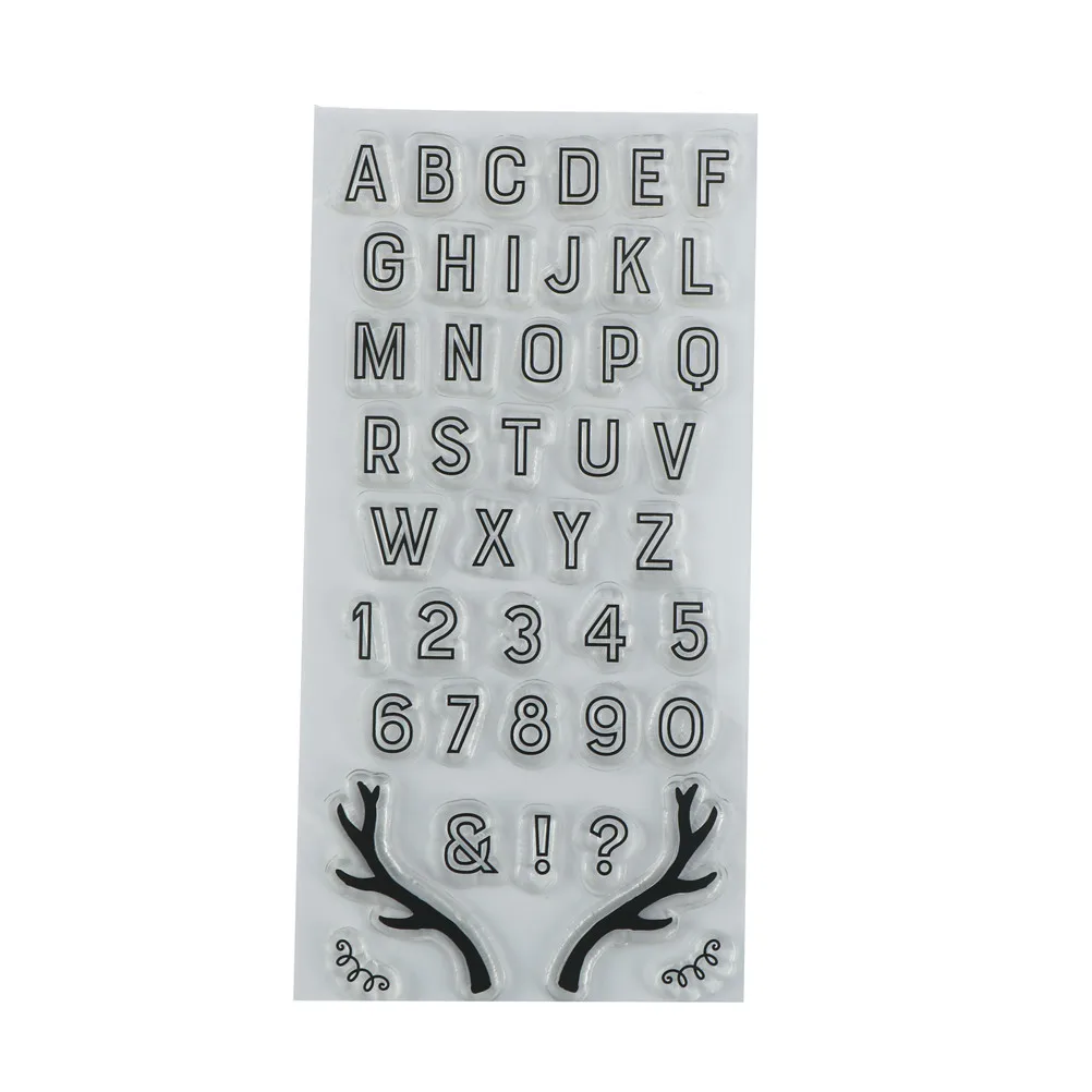 Hollow Letter Number Stamp A-Z Clear Silicone Stamp For DIY Scrapbooking Photo Album Decor