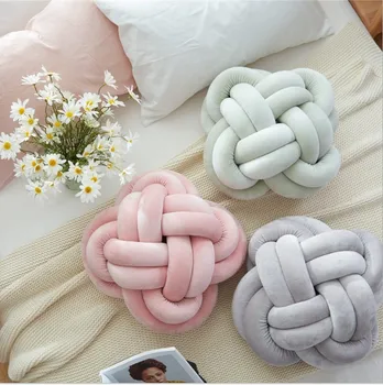 

Knot Ball Pillow with Filling / Car neck pillows Home Decor Bow Knot Rosette home Decorative Cushion within inner