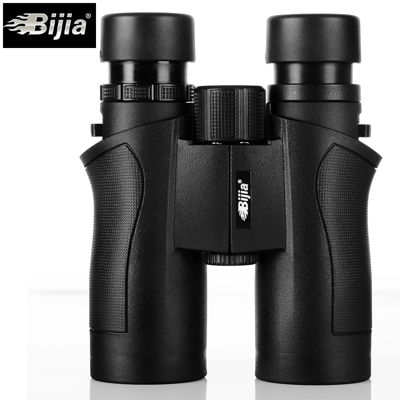 BIJIA 10x42 Военный бинокль жизни Водонепроницаемый высокое Мощность BAK4 Призма HD телескоп черного цвета с шейный ремень для переноски сумка