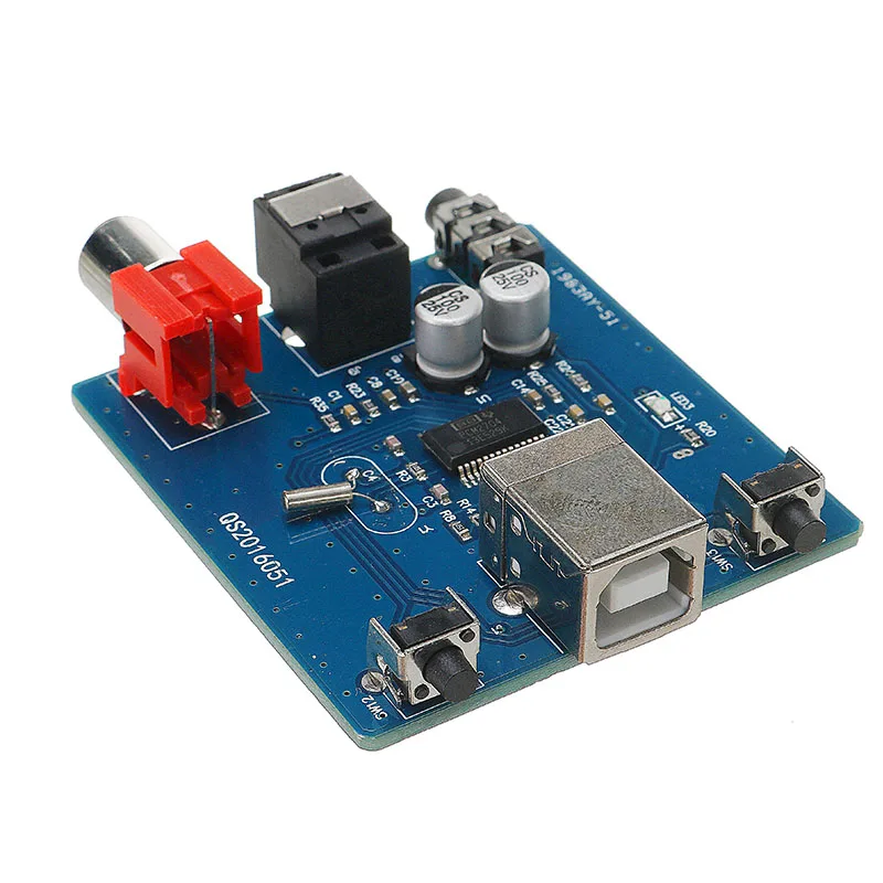 LEORY 1 шт. PCM2704 аудио ЦАП USB к S/PDIF звуковая карта декодер плата 3,5 мм аналоговый коаксиальный волоконно-оптический выход Hi Fi модуль