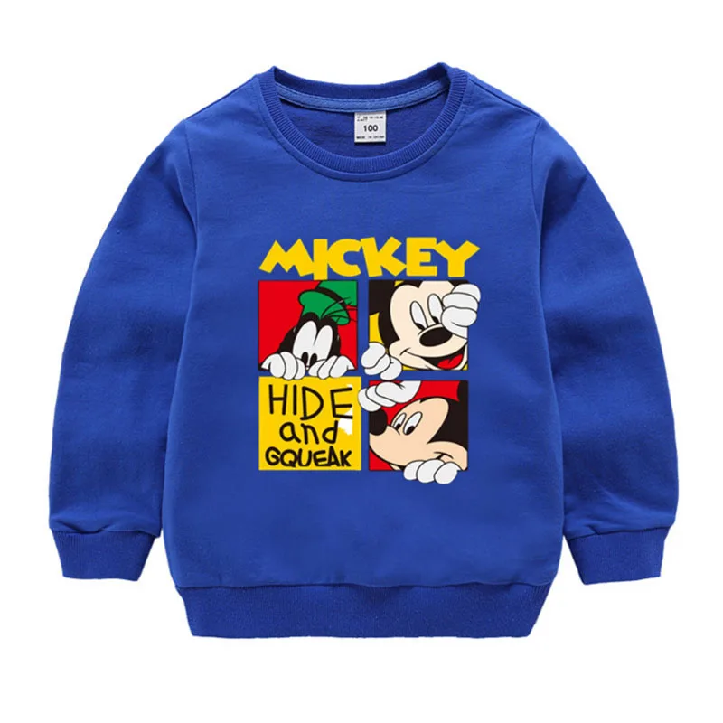 Moggi Cat Cartoon Mickey Boys Sweatshirts for Little Kids Clothes 1-8Years Autumn Spring Children Long Sleeve Cotton Cloth (3)