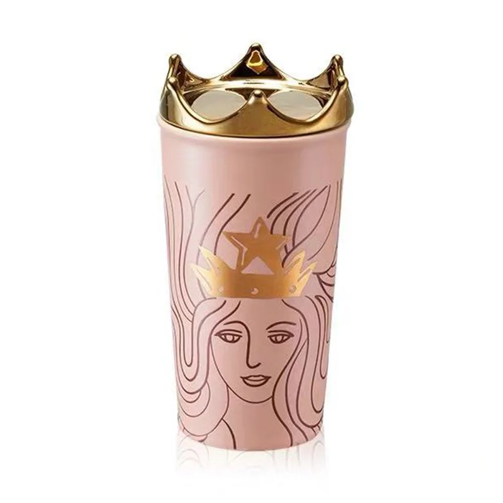 

Mermaid Ceramic Mug 350ml Creative Mermaid mug With Crown Cover Coffee Milk Water Cup Drinkware For Christmas Gift
