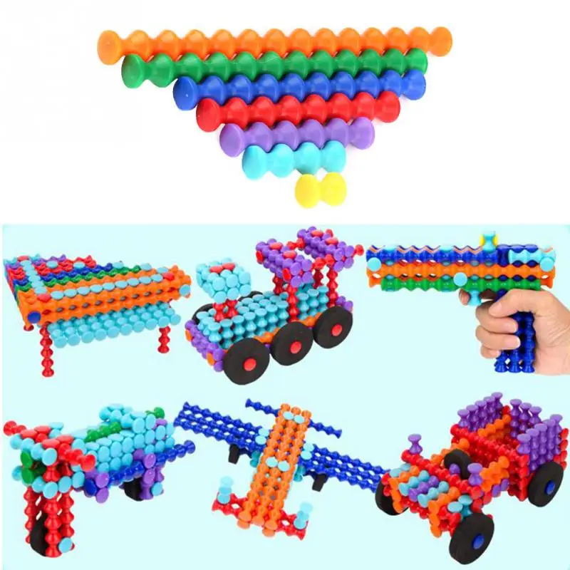 80Pcs/130Pcs Children Gift DIY Model Parts Plastic Sticks Building